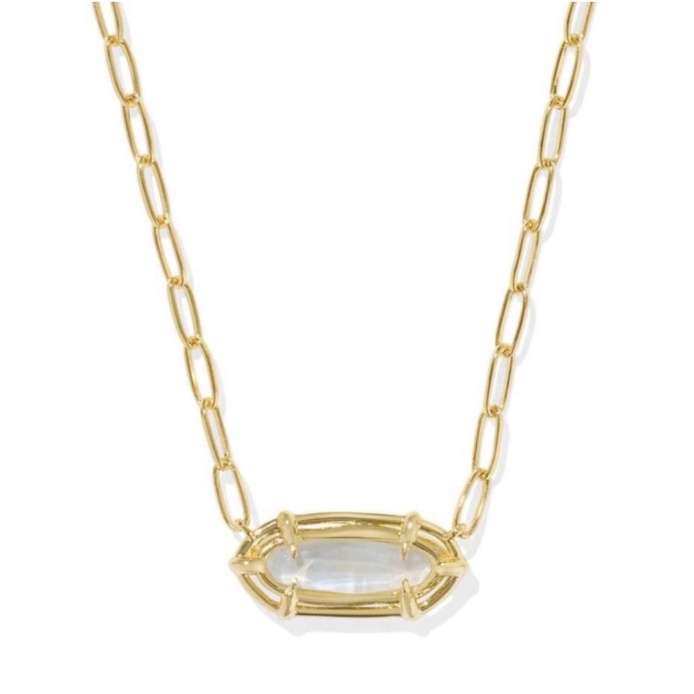 Kendra Scott Elsie Pendant Necklace Gold/ Ivory new